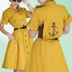 Tatyana | Retro “Four Anchors” Bowling League Dress | Size XL